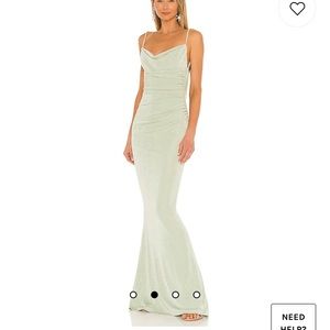 Katie May Surreal Gown in sage green. Size S. NWT